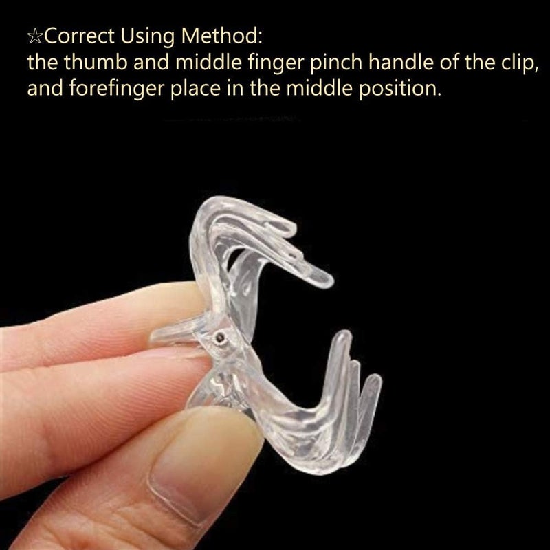 Dofash 12Pcs 2CM/0.79IN Hair Claw Clips Plastic Hair Claws Cute Claw Clips Octopus Hair Grips Hair Accessories for Women Girls (Transparent/Clear) - Image 3